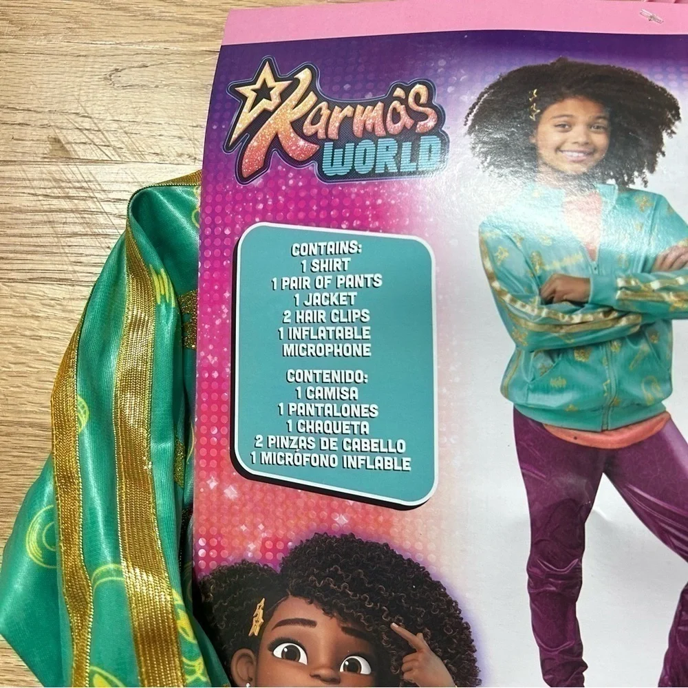 Netflix Karma’s World Costume NEW Small 6/6X Green Jacket Halloween Kids Girls